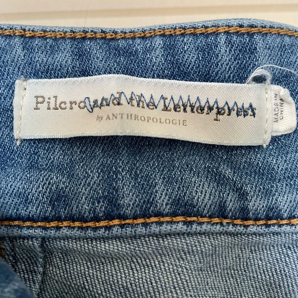 Anthropologie Pilcro Letterpress High Waisted Pintucked Denim Jean Short Size 29 - Picture 4 of 6